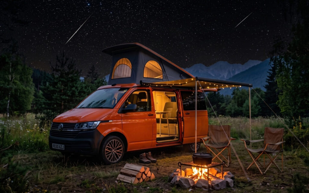 Pop top campervan fitted by Manchester Pop Tops on a North West road trip